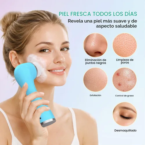 Vista 5 de VOYOR Cepillo de limpieza facial, juego de limpiador facial giratorio