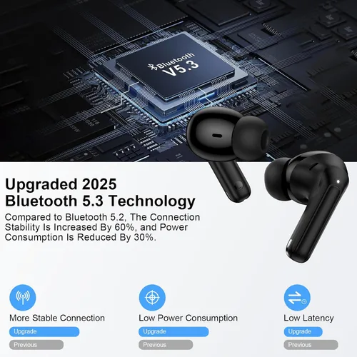 Vista 3 de Auriculares inalámbricos Samsung Bluetooth para Samsung Galaxy A17 A16 A15 A37 S26 S25 Ultra S24 S23 S22 S21 60H Bluetooth 5.3 Cancelación de ruido