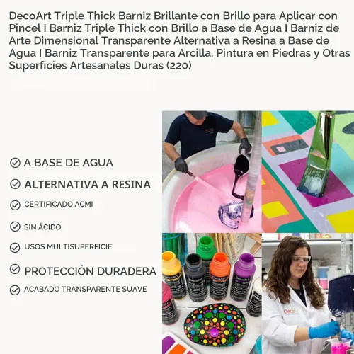 Vista 7 de DecoArt Triple Thick Gloss Glaze - Tarro, 8fl oz (paquete de 3)