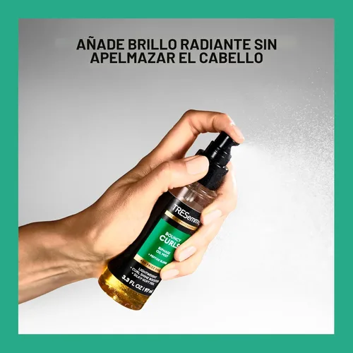 Vista 3 de TRESemmé Bouncy Curls Bifase Oil Mist con mezcla de péptidos 3.3 fl oz