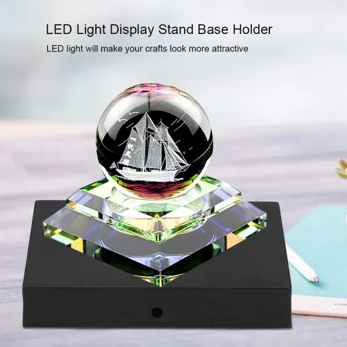Vista 2 de Horoper Soporte de base de luz LED, base de lámpara LED 3D, base de luz LED, placa de exhibición, soporte de exhibición de lámpara de luz LED