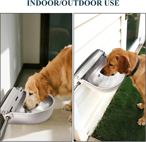 Vista 3 de Cuenco de agua automático para perro de gran tamaño, cuenco de agua potable para animales, cuenco de agua para perros al aire libre, cuenco de agua