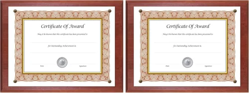 Vista 7 de NuDell Marco de placa de premio para diplomas, certificados o licencias, marco de certificado para documentos, mármol negro