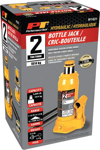 Vista 6 de Performance Tool W1621 Gato hidráulico de botella de servicio pesado de 2 toneladas (4,000 libras), amarillo