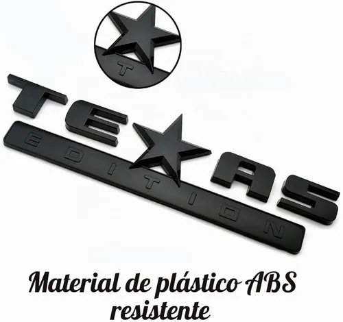 Vista 2 de 3 piezas de emblemas 3D Edición Texas, todos negros, calcomanía universal para camioneta, coche, auto, vehículo