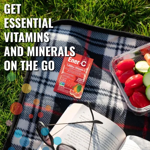 Vista 6 de Ener-C Mezcla de bebida multivitamínica de pomelo mandarina, 1000 mg de vitamina C, sin OMG, vegano, polvo de jugo de fruta real, apoyo inmunitario