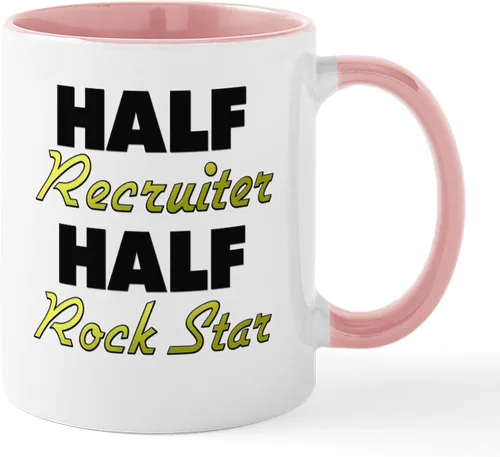 Vista 6 de CafePress Half Recruiter Half Rock Star Tazas Taza de café de cerámica de 11 oz (11.0 fl oz)