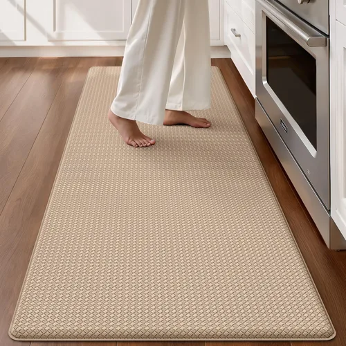 Vista 11 de Color&Geometry - Alfombra antideslizante para cocina Marrón