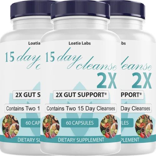 Vista 5 de 15 Day Cleanse 2X - Soporte doble intestinal y de colon - Desintoxicación avanzada de limpieza intestinal para mujeres y hombres con alfalfa