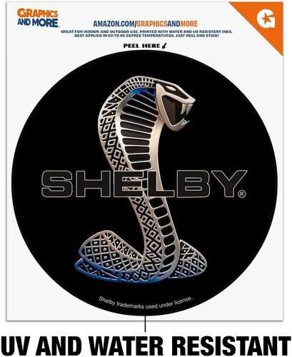 Vista 2 de Shelby Cobra Logo Automotive Car Window Locker Circle Bumper Sticker