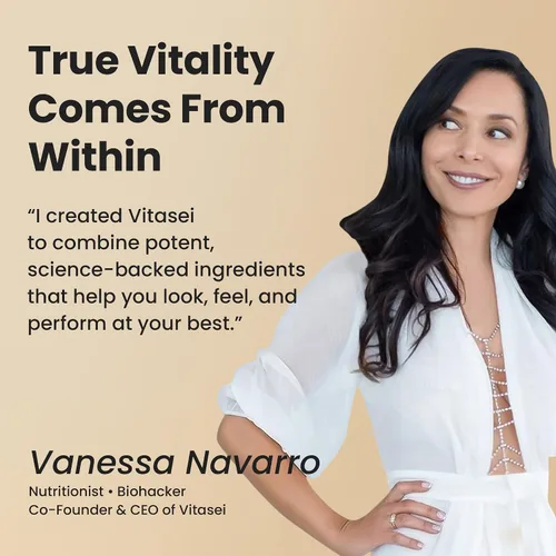 Vista 6 de VITASEI Polvo de péptidos de colágeno hidrolizados con resveratrol y vitamina C - Soporte para cabello, piel, uñas y articulaciones - Colágeno