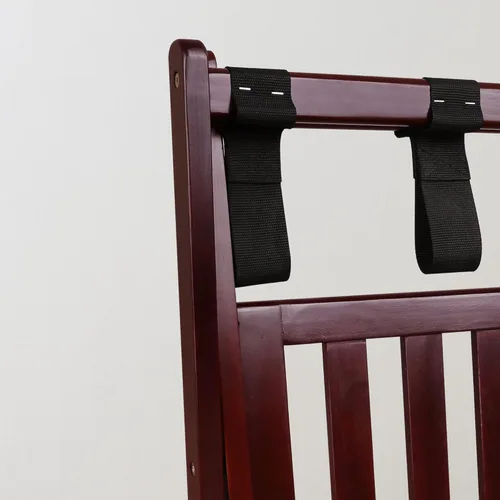Vista 9 de Casual Home estantería para equipaje con estante, madera maciza, Madera, Espresso