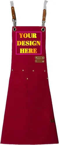 Vista 10 de Delantal personalizado personalizado para mujeres/hombres, delantales de cocina ajustables para estilistas de peluquería, delantales impermeables