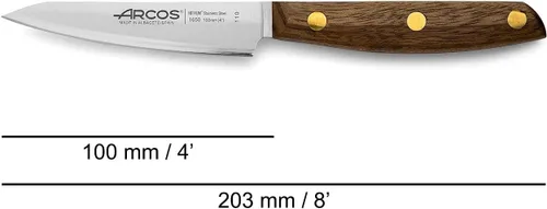 Vista 3 de Arcos Nordika Series - Juego de cuchillos profesionales de 3 piezas, cuchillas de acero inoxidable de nitrum de alta precisión, certificado FSC.