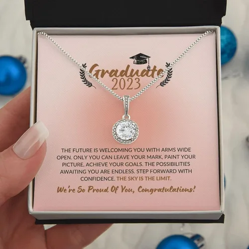 Vista 2 de Vitalicio Graduation Necklace For Her 2023 - Graduation Necklace 2019 For Women, Cadenas De Plata 925 Para Mujer, Regalos Para Graduacion 2023