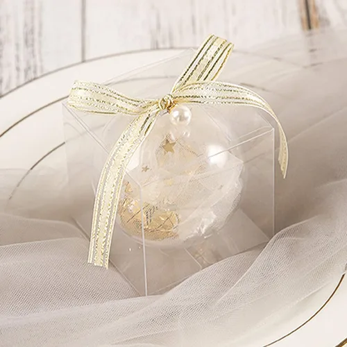 Vista 6 de Coobbar Caja de regalo transparente para dulces, paquete de 30 cajas vacías de plástico de PVC transparente para regalos de fiesta, boda, regalos