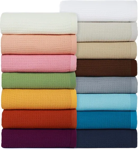 Vista 7 de Cobija TreeWool liviana de algodón, de cuidado fácil, suave, cómoda y cálida (king size, 90 x 108 pulgadas, tejido reticular)
