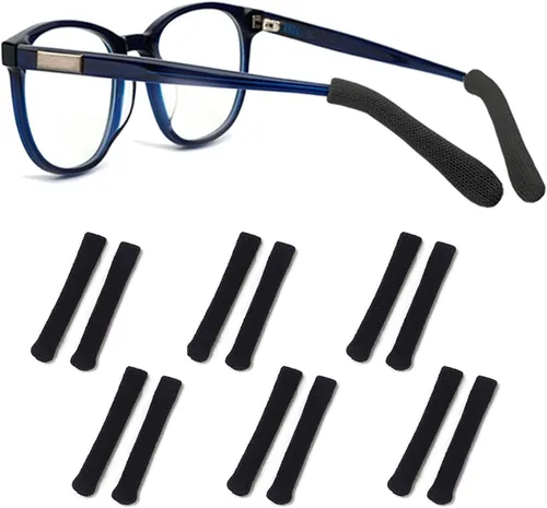 Vista 7 de Yauende Suave tejido de algodón para gafas de oreja, almohadillas de patillas para gafas, manga antideslizante cómoda y elástica
