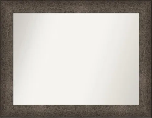 Vista 323 de Amanti Art Espejo de pared personalizado no biselado (25 x 25 pulgadas), marco de bronce acentuado, varios tamaños personalizados, espejo de baño
