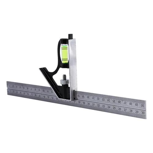 Vista 7 de Kit de combinación de reglas, herramienta de medición combinada de corte y perforación Cuerpo de metal para carpintería, carpintería, maquinistas