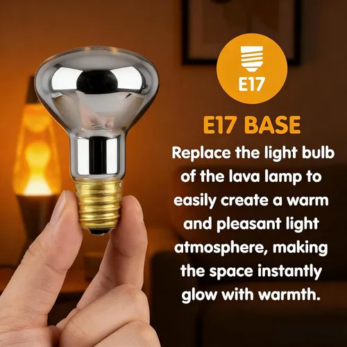 Vista 3 de 4 bombillas tipo reflector R39, bombillas de repuesto de 40 W 120 V para lámpara de lava, bombilla reflectora de lava, enchufe R39 E17