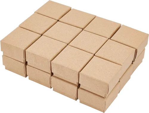 Vista 8 de PH PandaHall Paquete de 48 cajas de regalo para anillos, cajas de regalo de joyería de 1.5 x 1.5 x 1.1 pulgadas, caja de joyería cuadrada de cartón