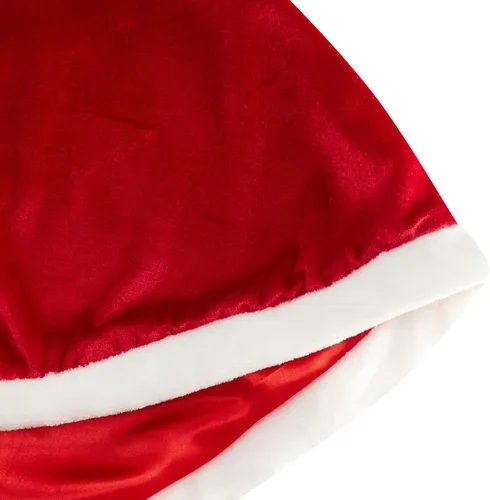 Vista 4 de Disfraz de capucha roja para niñas pequeñas, capa roja de princesa, vestido de Navidad, ropa de una pieza, con capucha, talla 3-4T