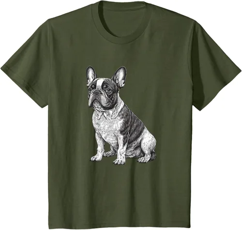 Vista 9 de Divertida camiseta francesa Bulldog francés en blanco y negro, Negro