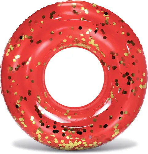 Vista 29 de POZA Flotador de Tubo Inflable para Piscina – Anillo de natación de confeti brillante, Tubo Inflable de Servicio Pesado Resistente a los Rayos UV