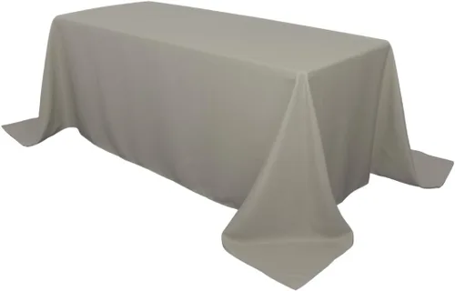 Vista 24 de Your Chair Covers - Mantel rectangular de poliéster sin costuras de alta calidad de 60 pulgadas de ancho x 102 pulgadas de largo - Negro - Mantel