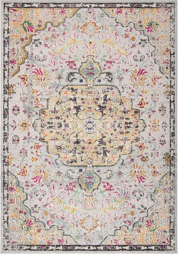 Vista 37 de SAFAVIEH Colección Madison MAD447B - Tapete bohemio con medallón antiguo y elegante, no desprende pelusa, para la sala, dormitorio, comedor
