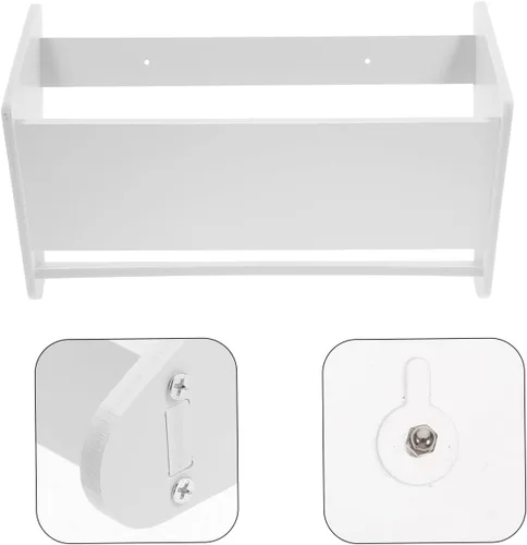 Vista 3 de DOITOOL Zapatero ultrafino montado en la pared de 15.74 x 10.23 x 4.72 pulgadas, organizador de almacenamiento sin perforaciones para puerta