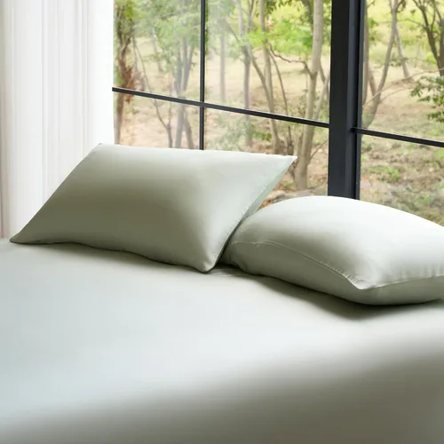 Vista 12 de Juego de fundas de almohada DOZ, 100% viscosa derivada del bambú, cultivada orgánicamente, extremadamente suave, sedosa, transpirable, refrescante