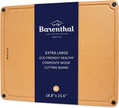 Vista 12 de Juego de 2 tablas de cortar para cocina, aptas para lavavajillas, ecológicas, tabla de cortar reversible con asas y ranuras para jugos, tabla