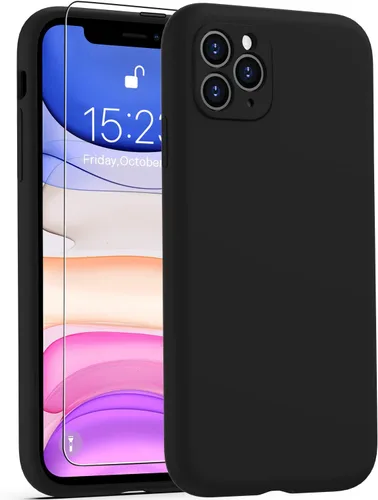 Vista 46 de DEENAKIN Funda de silicona compatible con iPhone 12 con protector de pantalla, mejora la protección de la cámara, funda protectora suave y flexible