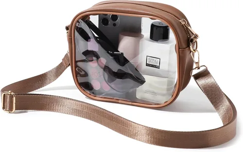 Vista 25 de TOBVZOO - Bolsa bandolera transparente aprobada para estadios, conciertos y eventos deportivos, unisex