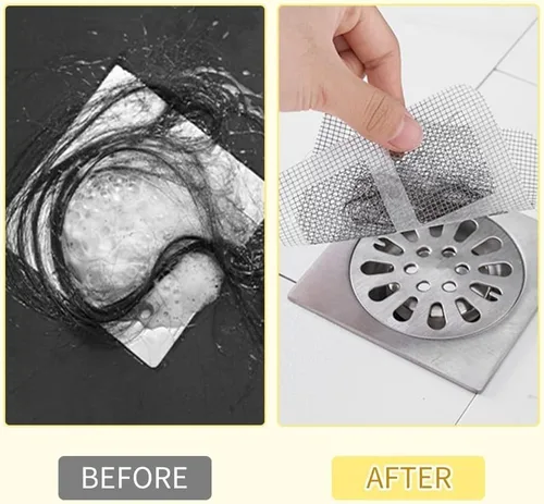 Vista 6 de Actualizar Adhesivos Desechables para Drenaje de Pelo, Cubierta Desechable para Drenaje de Ducha, Atrapapelos para Drenaje de Baño, Protector