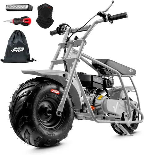 Vista 15 de FRP GMB100 Plus Gas Mini Bike 99cc 4 tiempos todoterreno Faro y polaina Negro