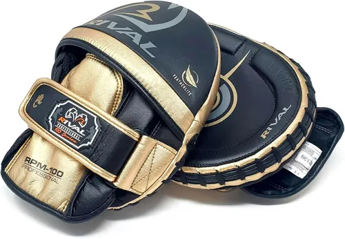 Vista 3 de RIVAL Boxing RPM100 - Guantes profesionales de perforación, diseño ergonómico precurvado, correa de muñeca de gancho y bucle en ángulo y forro