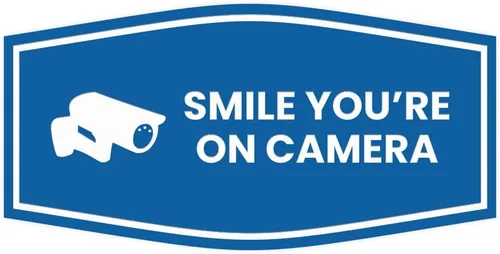 Vista 16 de Fancy Smile You're On Camera Letrero (negro) - Mediano (1 unidad)