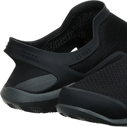 Vista 4 de Crocs Sandalias de malla Swiftwater para hombre, NegroGris (Slate Grey), 8