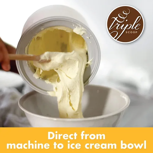 Vista 9 de Triple Scoop - Paquete Variado (4) Mezcla para Helado, Mezcla para Máquina de Helados. Simple, Fácil, Delicioso. De Mezcla Gourmet a Máquina en 5