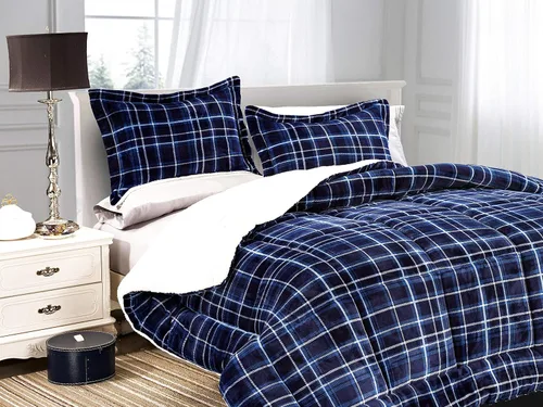Vista 11 de Elegant Comfort Juego de edredón reversible de 2 piezas de microvisón con respaldo de sherpa de alta calidad, suave y acogedor, de microgamuza