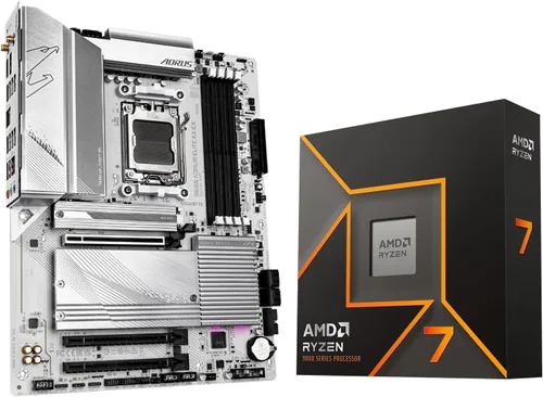 Vista 11 de MICRO CENTER Procesador de CPU AMD Ryzen 7 9700X con placa base GIGABYTE B850 Gaming WIFI6 (ATX, DDR5, 3X M.2, PCIe 5.0, USB-C, WIFI6)