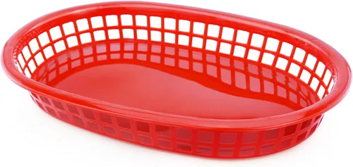 Vista 2 de New Star Foodservice 44065 - Cestas de comida rápida, 10.5 x 7 pulgadas, juego de 12, color rojo