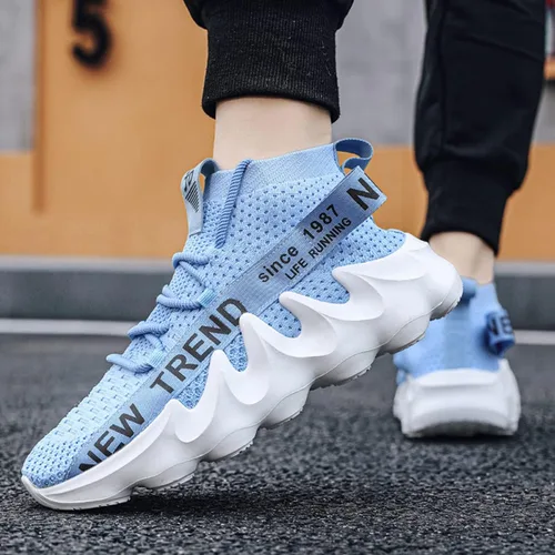 Vista 4 de GSIGUL Tenis de correr para hombre, zapatos deportivos ligeros para caminar, zapatos casuales al aire libre