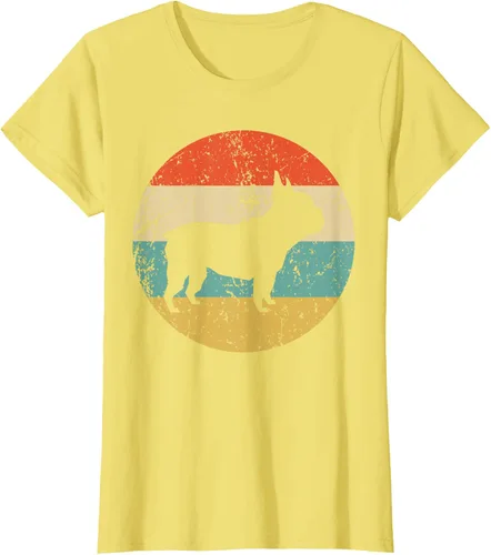 Vista 41 de Camiseta de perro retro de Bulldog Francés Negro