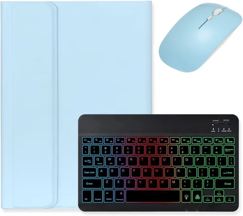 Vista 19 de kaidisen Teclado retroiluminado para Galaxy Tab A8 10.5 pulgadas Tablet Modelo SM-X200/X205/X207 Funda de teclado con ratón, carcasa de teclado