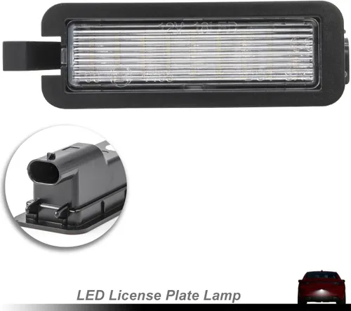 Vista 2 de Cargador LED de placa de matrícula para 2015-2023 D0dge Charger y Challenger Chrysler 300 Pacifica Compass Xenón Blanco LED Luces de matrícula OEM #