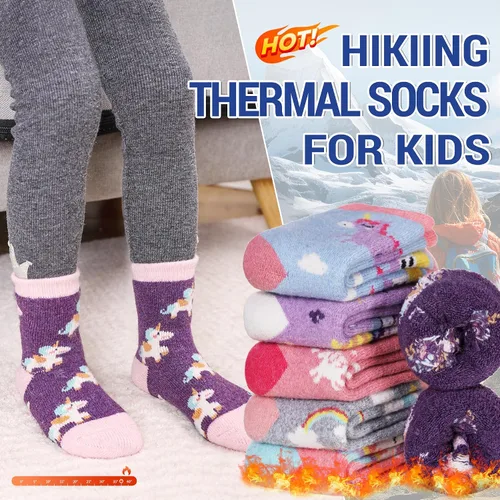 Vista 110 de Eocom 6 pares de calcetines de invierno cálidos de lana para niños y niñas